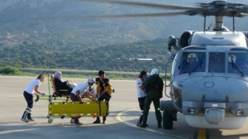 Gökçeada'daki hastaya askeri helikopter yetişti