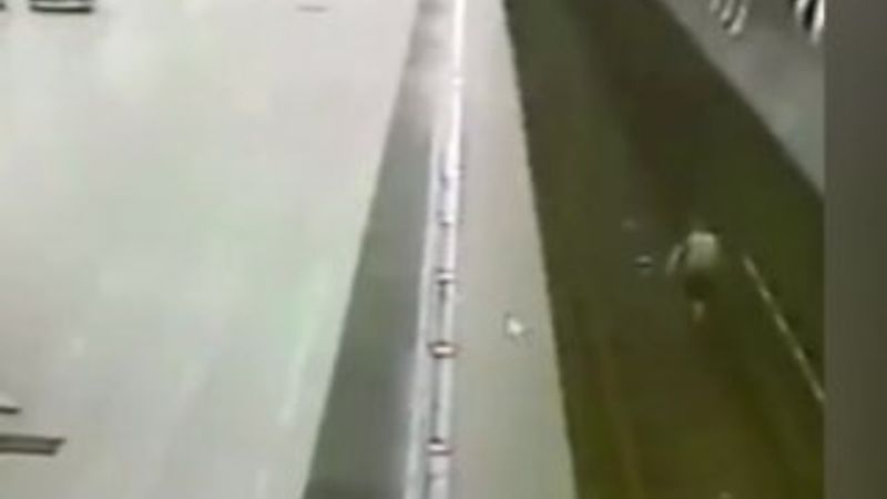 Telefonuyla oynarken raylara düşen Rus