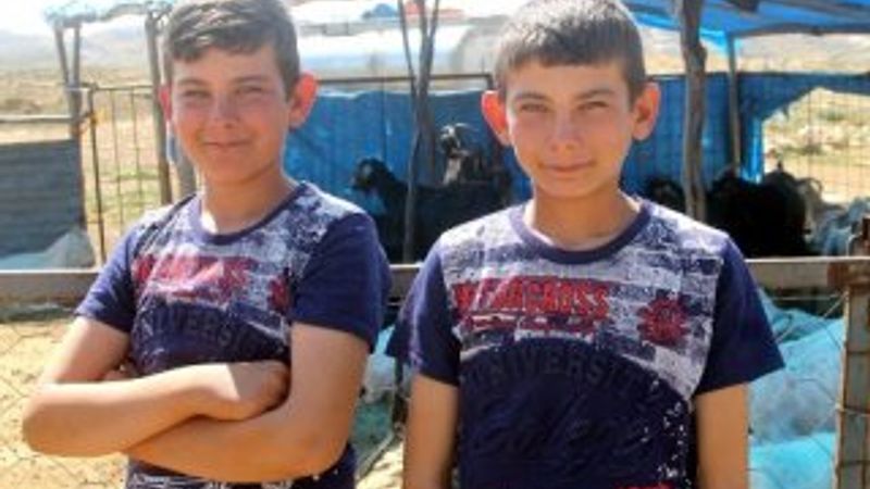 Aileleri için çobanlık yapan ikizlerden büyük başarı