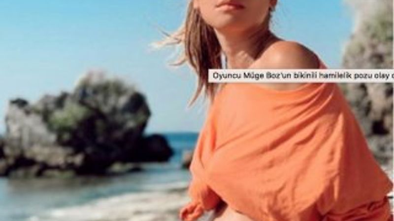 Müge Boz'dan hamilelik pozu