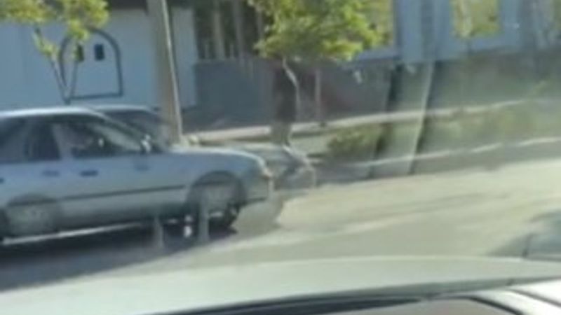 Yaya geçidini kullanmaya çalışan gurbetçinin dramı