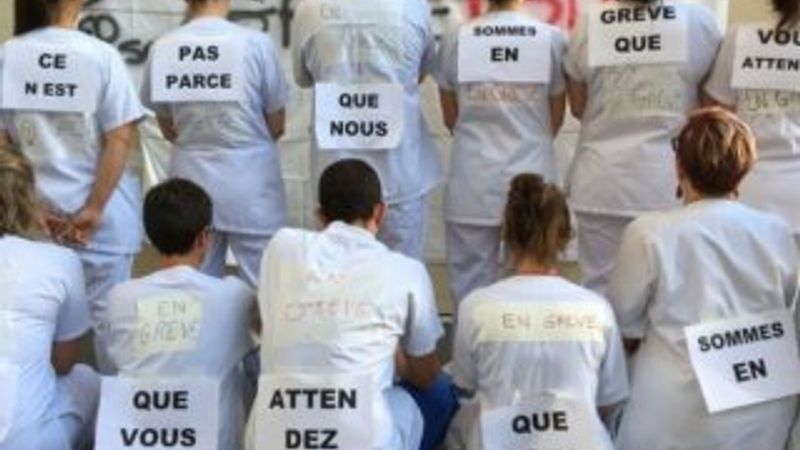 Fransa'da devlet hastanelerinde grev var