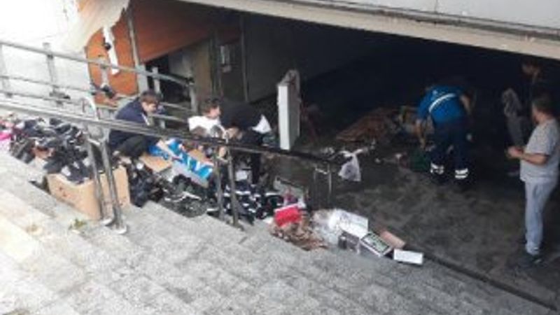 Eminönü'nde sel felaketinin ardından son durum