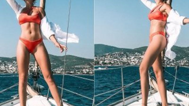 Gizem Karaca'dan bikinili pozlar