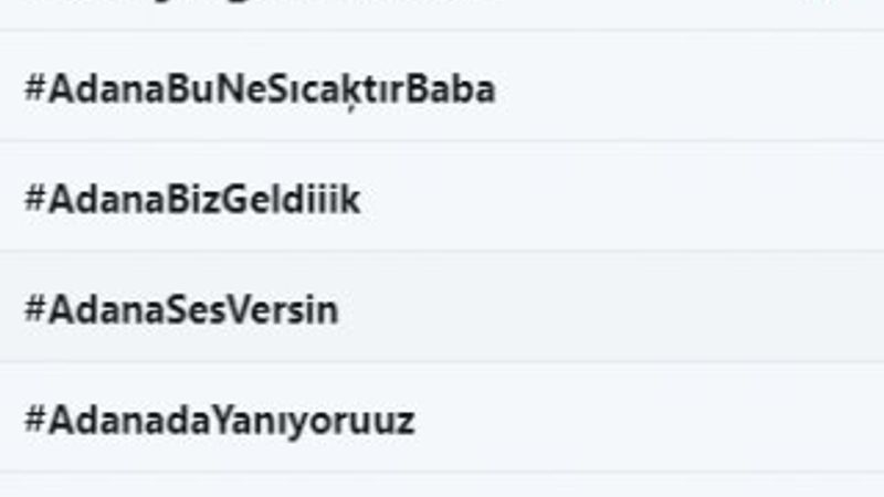 Adana, Twitter'da en çok konuşulan 4 başlık oldu