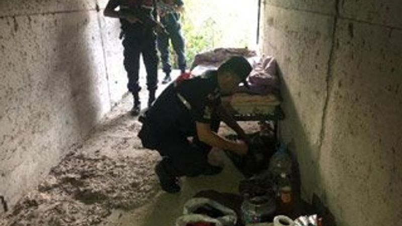 Cezaevi firarisi, iki aydır saklandığı menfezde bulundu