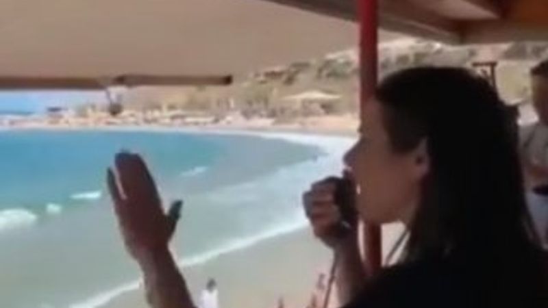 İsrailli ırkçı bakan plaja inip oy istedi