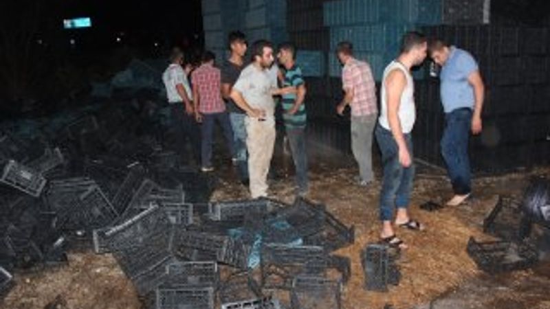 Alaşehir’de imalathanede yangın