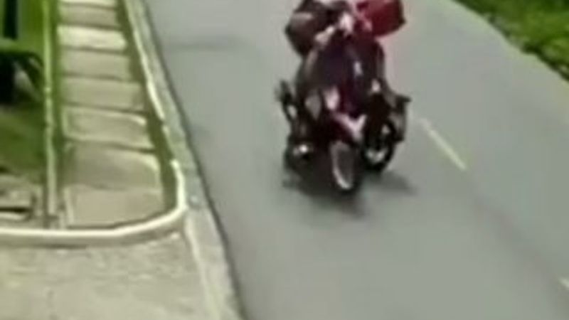 Çin'de kuryelerin korkunç kazası