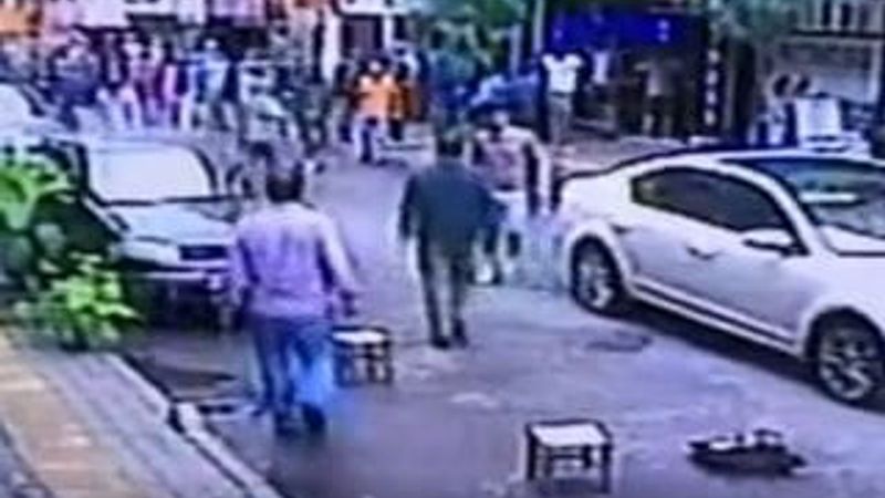 Patlamadan şans eseri kurtuluşu kameralara yansıdı