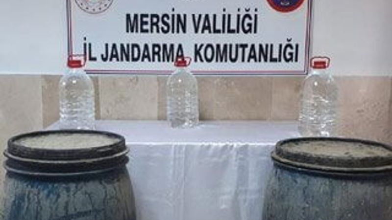 Mersin'de 125 litre sahte rakı ele geçirildi