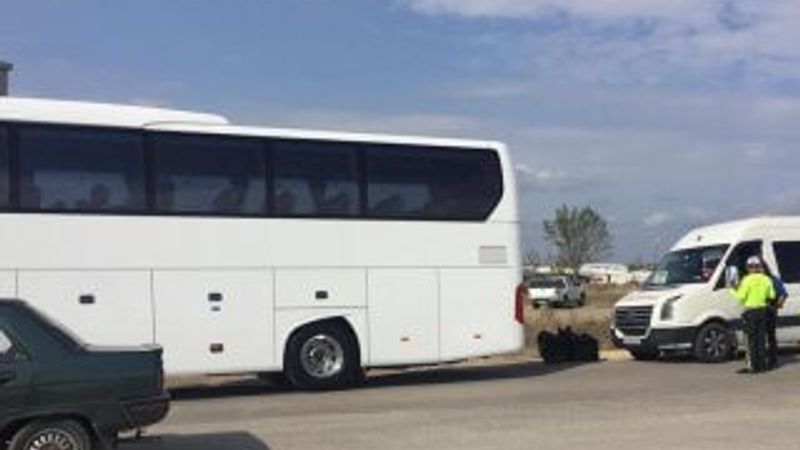 Keşan Otogarı’nda otobüsler denetlendi