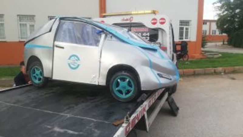 Isparta'da öğrencilerin yaptığı araç yenilendi