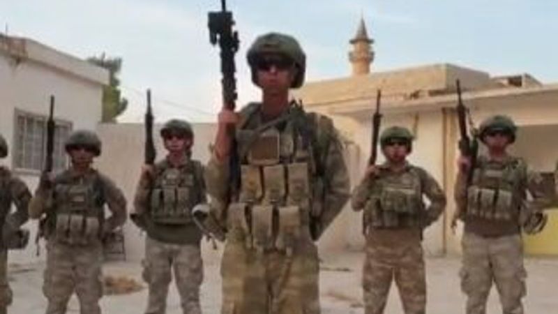 Türk askeri milli sporculara Tel Abyad'dan selam yolladı