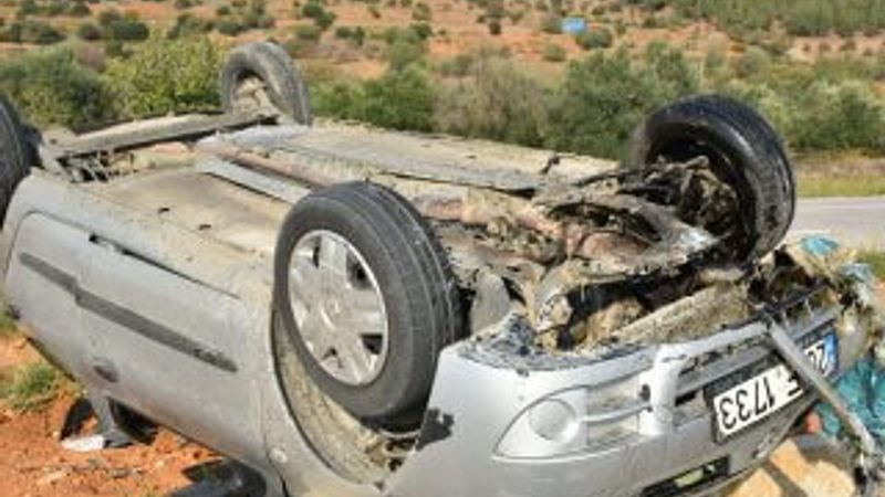 Aydın'daki trafik kazasında emniyet kemeri hayat kurtardı