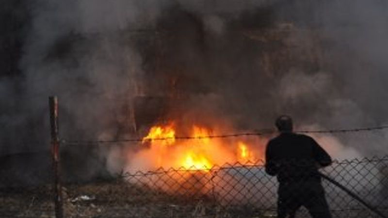 Kars’ta korkutan yangın