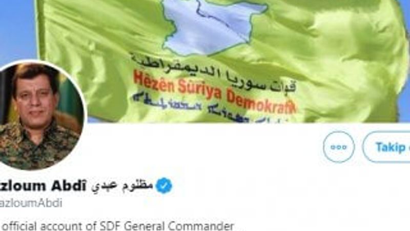 Twitter, terörist Mazlum Abdi'ye mavi tik verdi