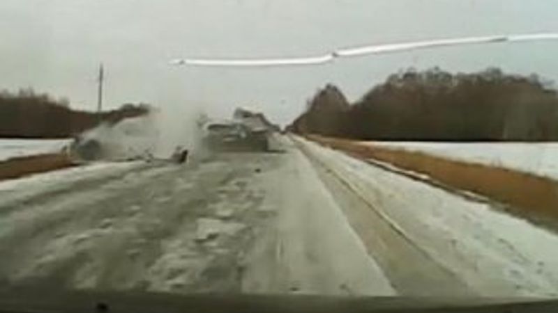 Rusya'da feci kaza kamerada