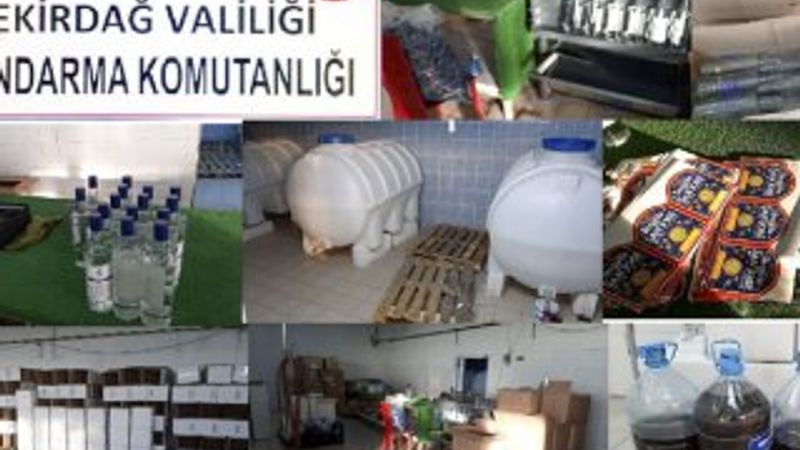 Tekirdağ'da 4 ton kaçak içki yakalandı