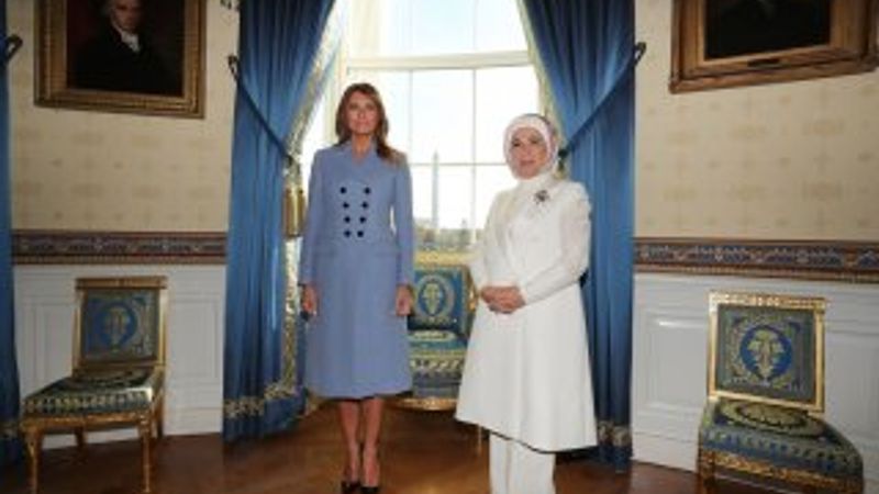 Emine Erdoğan, Melania Trump ile Beyaz Saray'ı gezdi