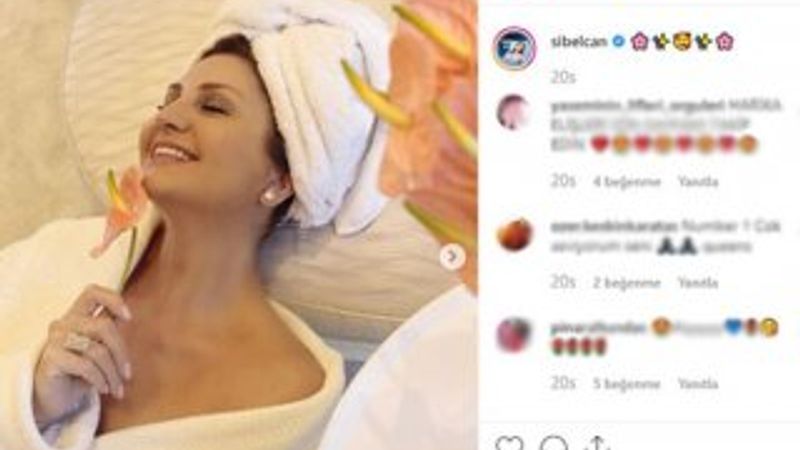 Sibel Can'ın bornozlu paylaşımı