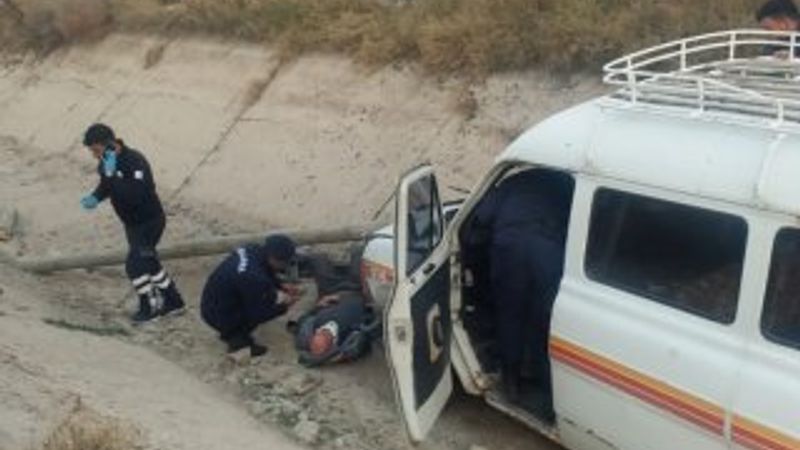 Kayseri’de minibüs kanala düştü