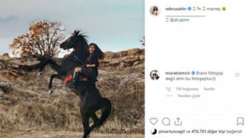 Ebru Şahin'den atlı fotoğraf