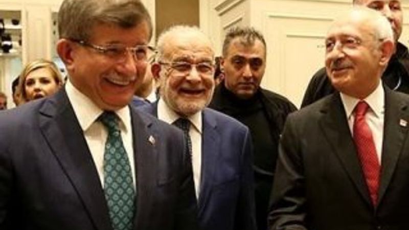 Kılıçdaroğlu, Karamollaoğlu ve Davutoğlu aynı karede