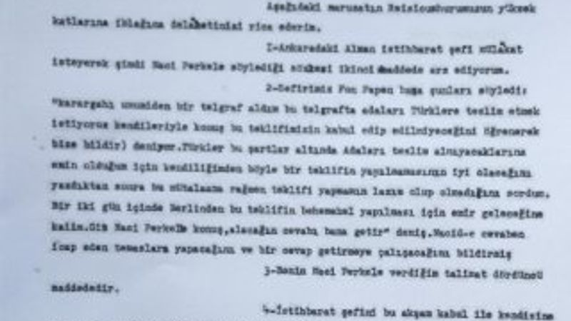 İsmet İnönü'nün 12 Ada'yı reddettiği belge paylaşıldı