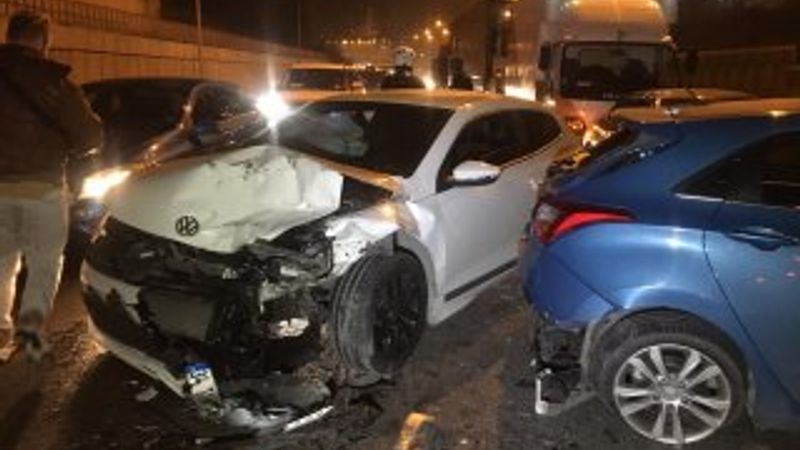 Şile'de makas atan sürücü zincirleme kazaya sebep oldu