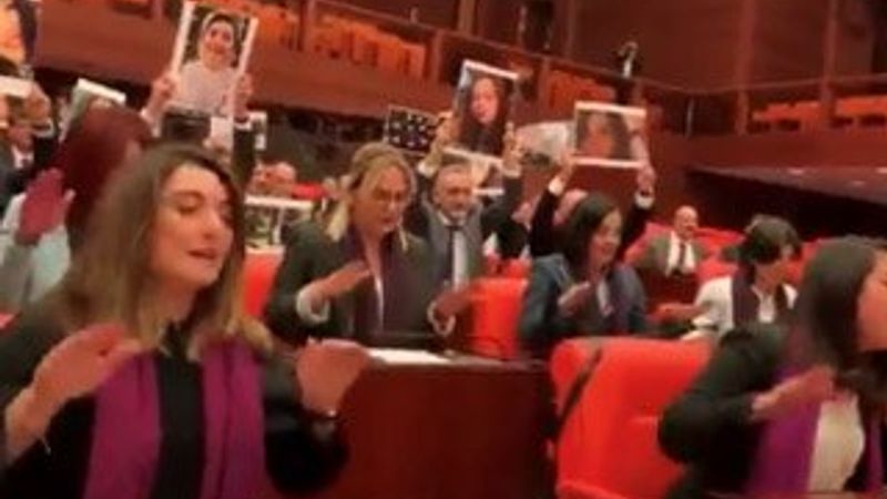 CHP'li ve HDP'li kadın vekillerden Las Tesis eylemi