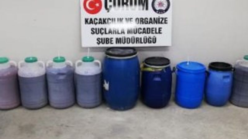 Çorum'da 1,2 ton sahte içki ele geçirildi