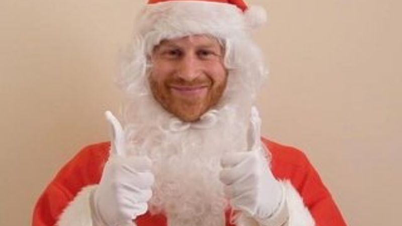 Prens Harry, Noel Baba oldu