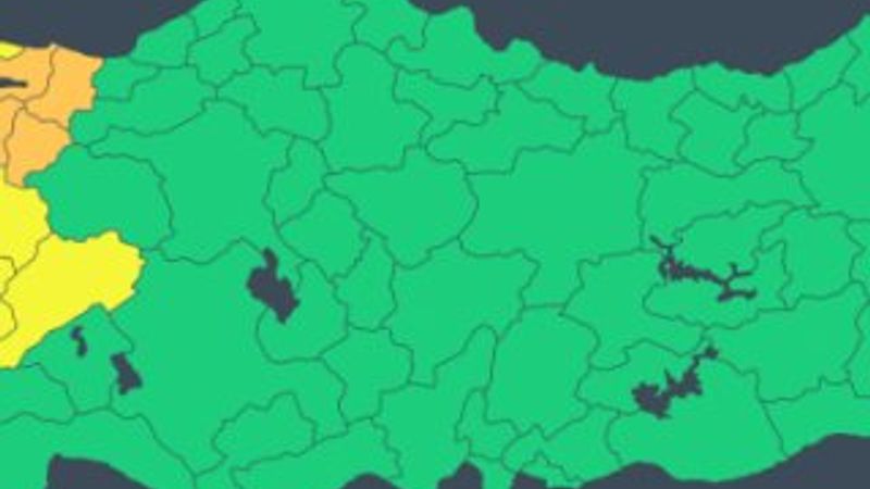 Meteoroloji'den 10 il için turuncu kodlu uyarı