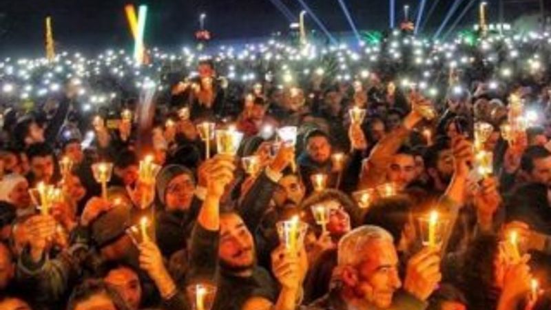 Suriye'de düzenlenen Noel partisi