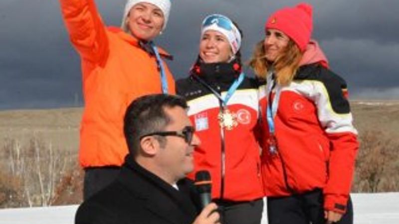 Erzurum'a kar yağmayınca çözümü suni karda buldular