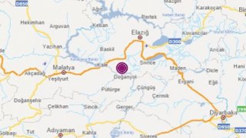 Elazığ'da 4,9 büyüklüğünde deprem