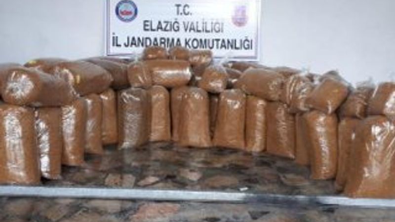 Elazığ'da 328 kilo kaçak tütün ele geçirildi