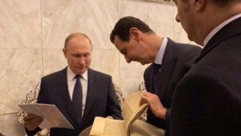 Putin ile Esad Emevi Camii'nde