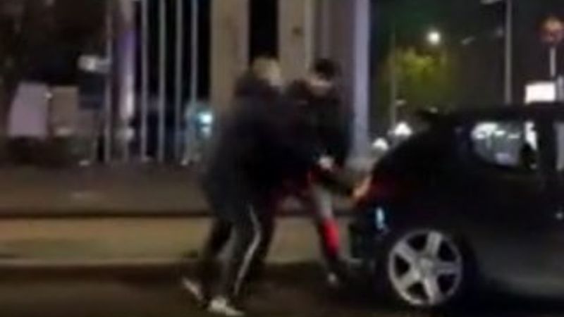 Başkent'te ‘yarış’ kavgası kamerada