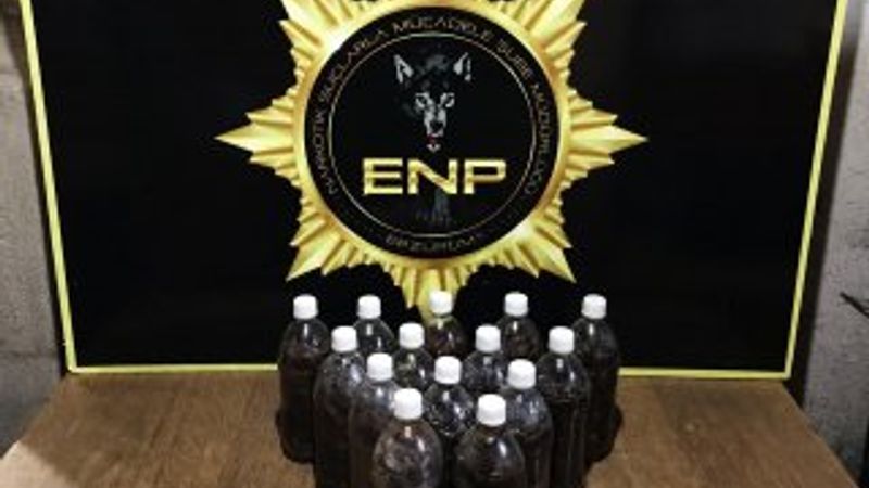 Erzurum’da bir araçta 14 kilogram afyon sakızı bulundu