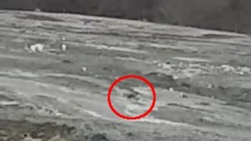 Polisten kaçan bir şüpheli çamura saplandı