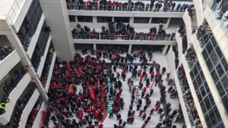 Çankaya Belediyesi'nde işçiler eylemde