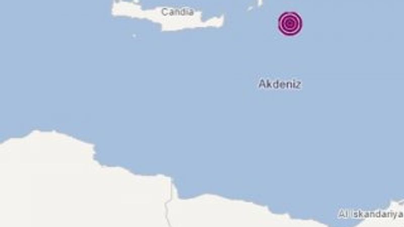 Akdeniz'de 5.5 büyüklüğünde deprem