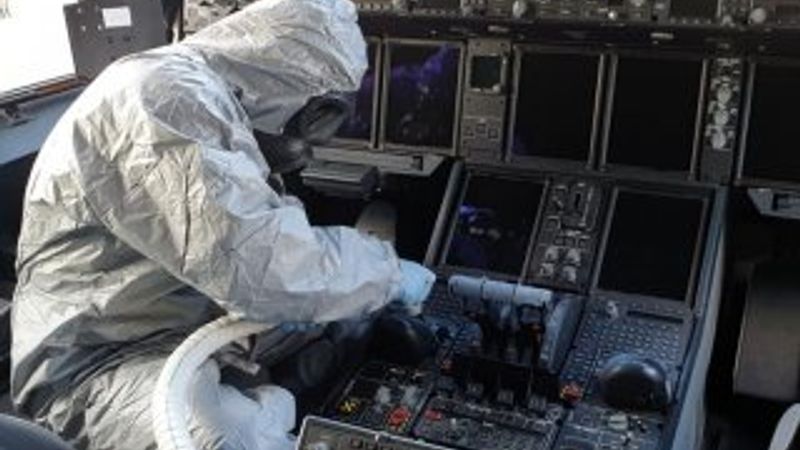 Çin'den gelen uçağın arıtma işlemleri tamamlandı