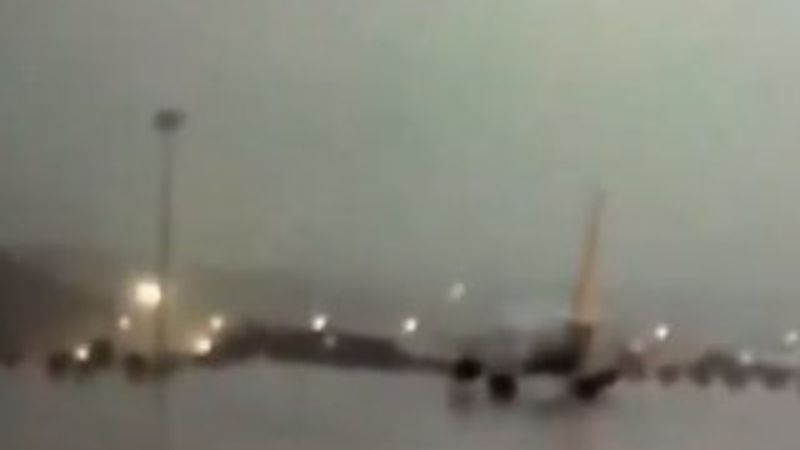 Sabiha Gökçen'de uçağın kaza anı