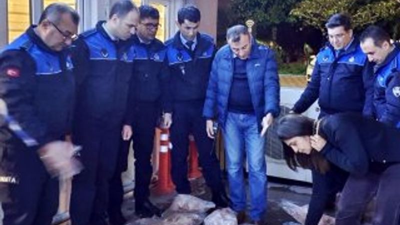 Polis ve zabıta ekipleri, 170 kilo bozuk et ele geçirdi