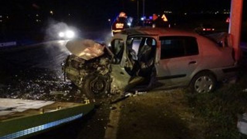 Tekirdağ'da ters yönde ilerleyen araç kazaya sebep oldu