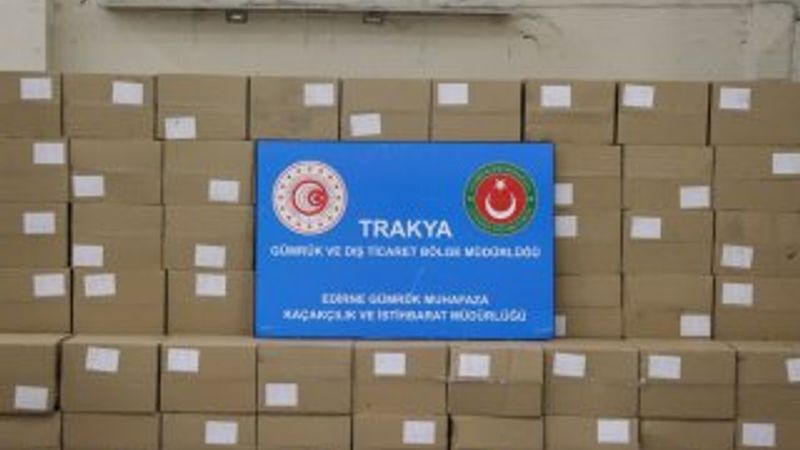 Kapıkule'de 4.5 milyon makaron ele geçirildi