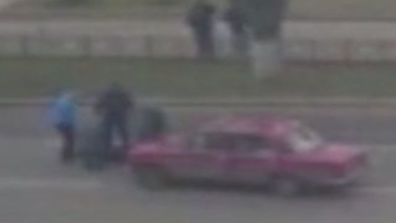 Ukrayna'da Türk vatandaşına otomobil çarptı